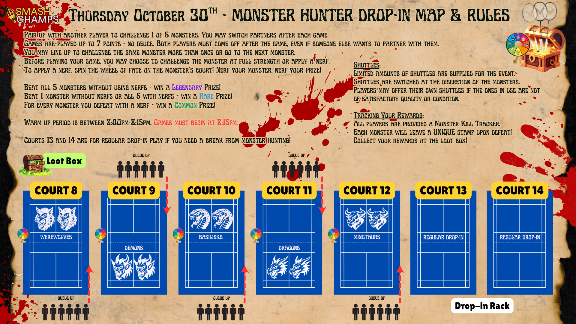 Monster Hunter Drop-in Map & Rules – 2025 10 30